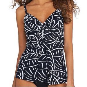 Miraclesuit Hard To Be Leaf Love Knot Tankini Size 10